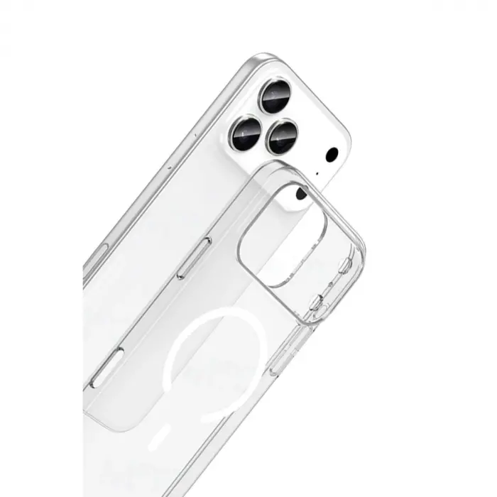 İphone 17 Pro Combo Sert Şeffaf Magsafe Kapak - Şeffaf