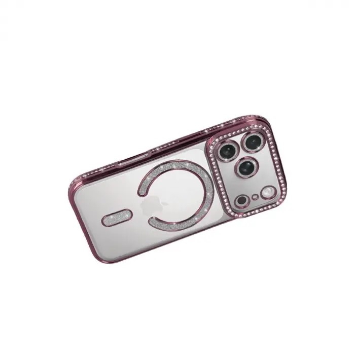 İphone 17 Pro Max Joke Simli Magneticsafe Kılıf - Pembe