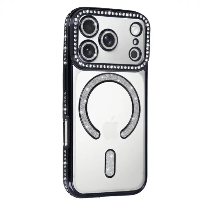 İphone 17 Pro Max Joke Simli Magneticsafe Kılıf - Siyah