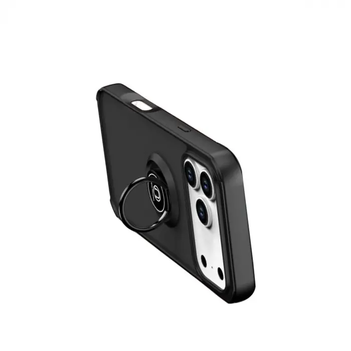 İphone 17 Pro Max Montreal Yüzüklü  Kapak - Siyah