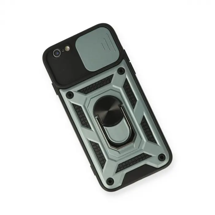 İphone 6 Kılıf Pars Lens Yüzüklü  - Yeşil
