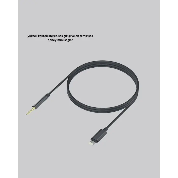 iPhone Uyumlu Lightning 3.5mm Aux Adaptör Kablo Stereo Ses Aktarım