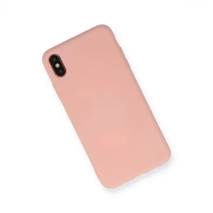 İphone X Kılıf Nano İçi Kadife  - Pudra