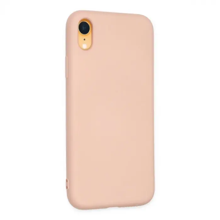 İphone Xr Kılıf Nano İçi Kadife  - Pudra