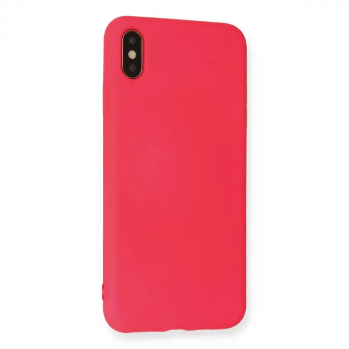 İphone Xs Max Kılıf Nano İçi Kadife  - Koyu Pembe