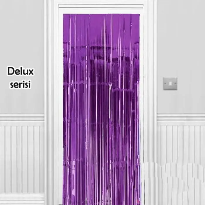 Işıltılı Duvar Ve Kapı Perdesi Mor Renk 90x200 Cm Bx40
