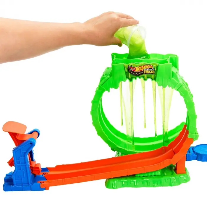 J91 Hot Wheels  Trucks Mutant Kaosu Çemberde Yarış Oyun Seti