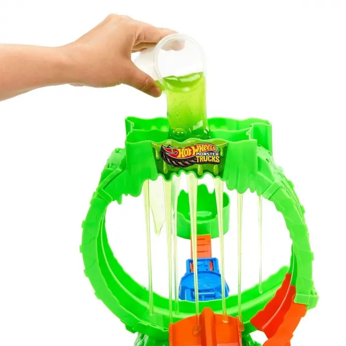 J91 Hot Wheels  Trucks Mutant Kaosu Çemberde Yarış Oyun Seti