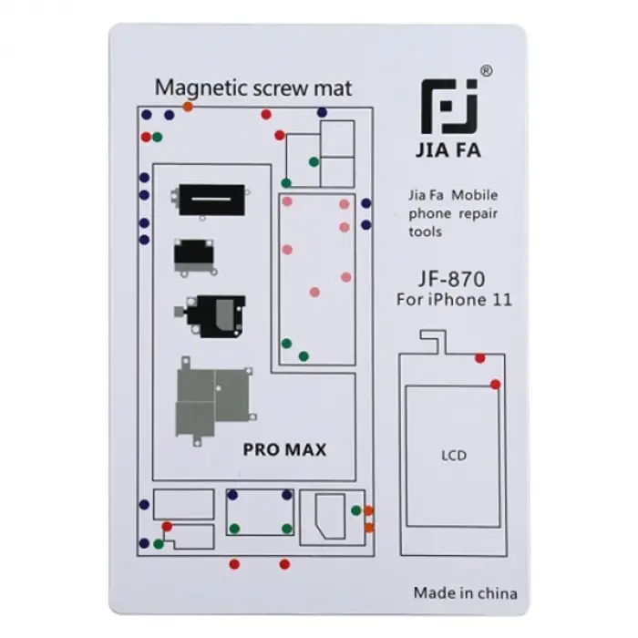 JIAFA JF-870 iPhone 11 Pro Max Mıknatıslı Çalışma Hasırı Vida Gostergeli-(5775)