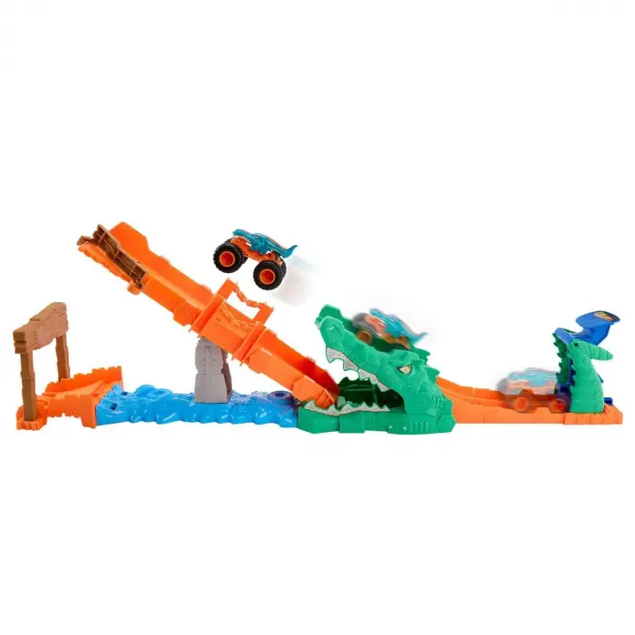 JJN45 Hot Wheels  Trucks Timsahı Devir Oyun Seti