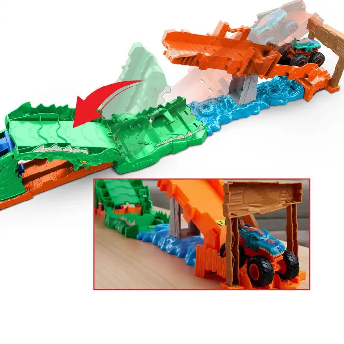 JJN45 Hot Wheels  Trucks Timsahı Devir Oyun Seti