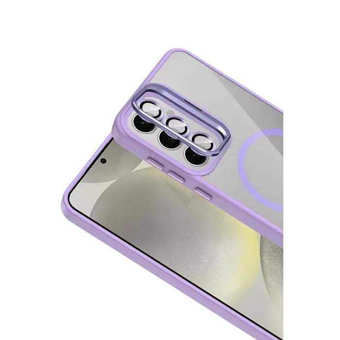 Joko  Galaxy S25 Remim Lensli Magsafe Standlı Kapak - Lila