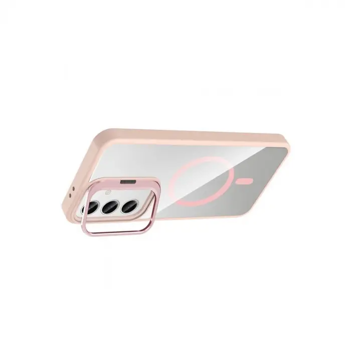 Joko  Galaxy S25 Remim Lensli Magsafe Standlı Kapak - Pembe