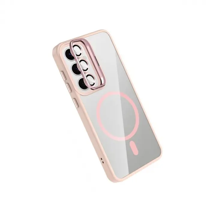Joko  Galaxy S25 Remim Lensli Magsafe Standlı Kapak - Pembe
