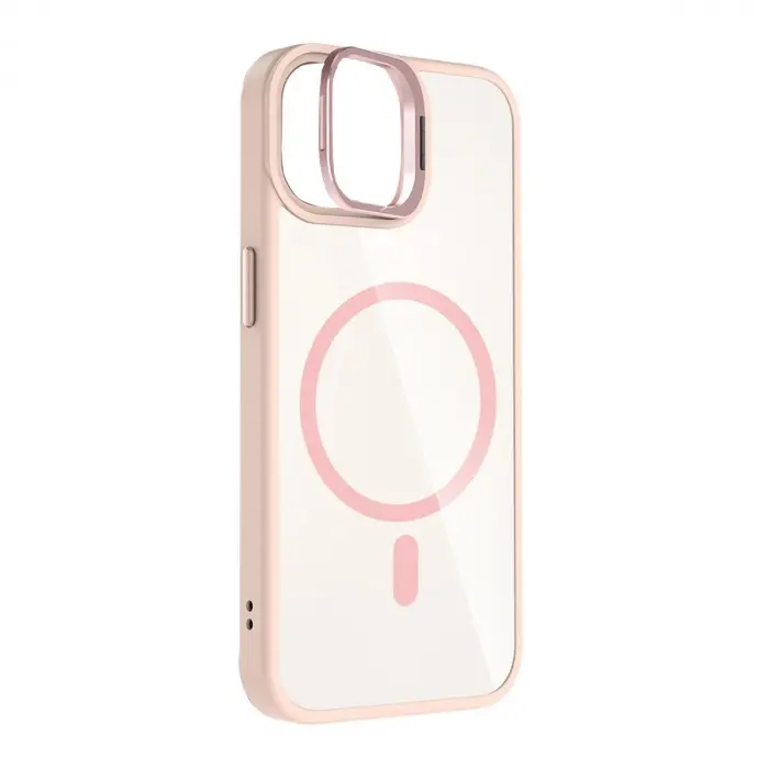 Joko  İphone 11 Remim Lensli Magsafe Standlı Kapak - Pembe