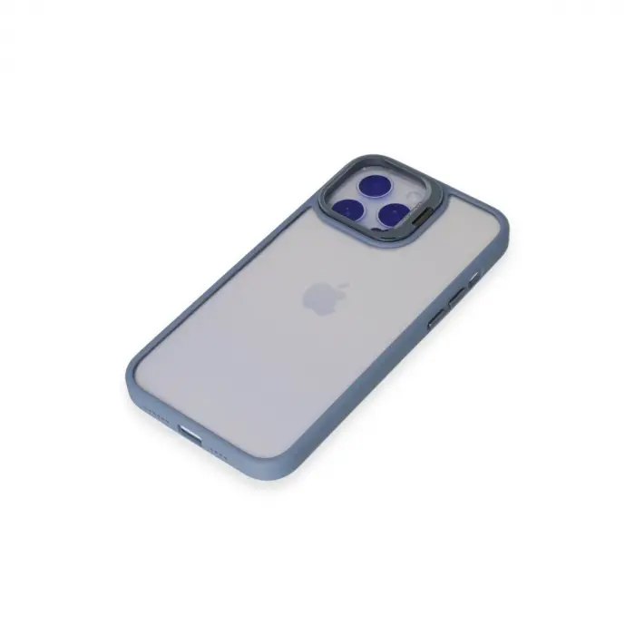 Joko  İphone 14 Pro Kılıf  Lens Standlı Kapak - Sierra Blue