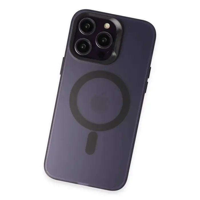 Joko  İphone 14 Pro Max Kılıf Mateks Magsafe Kapak - Derin Mor
