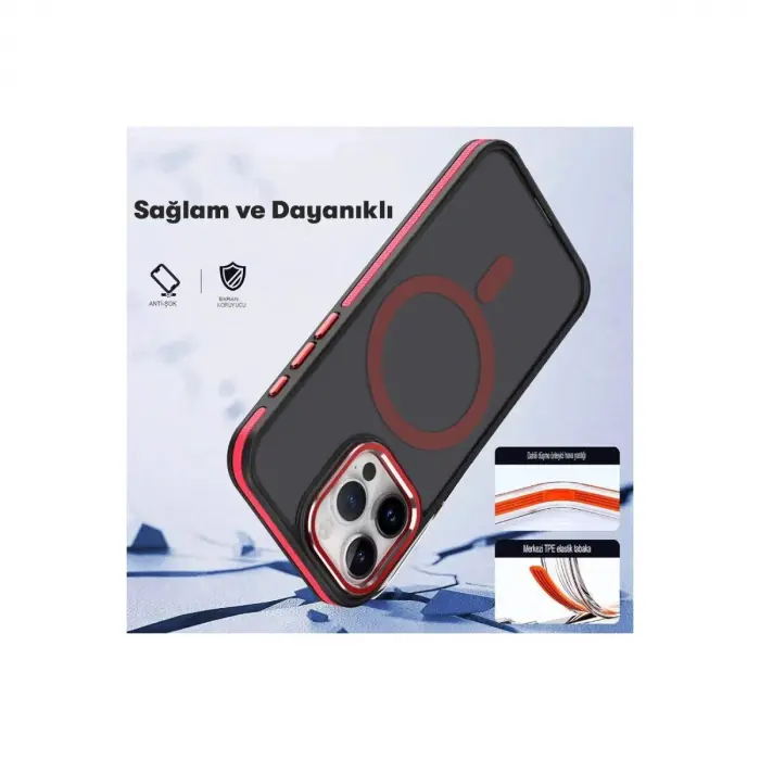 Joko  İphone 14 Pro Max ner Magsafe Kapak - Derin Mor