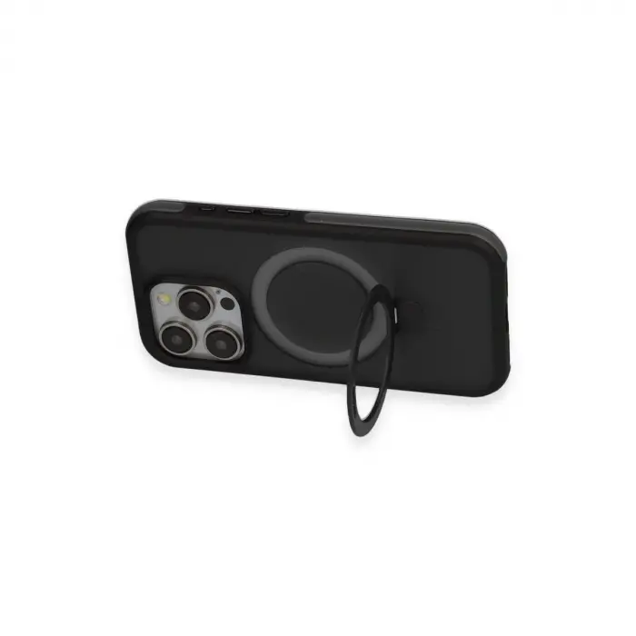 Joko  İphone 15 Pro Max Zorda Airbag Magsafe Standlı Kapak - Siyah