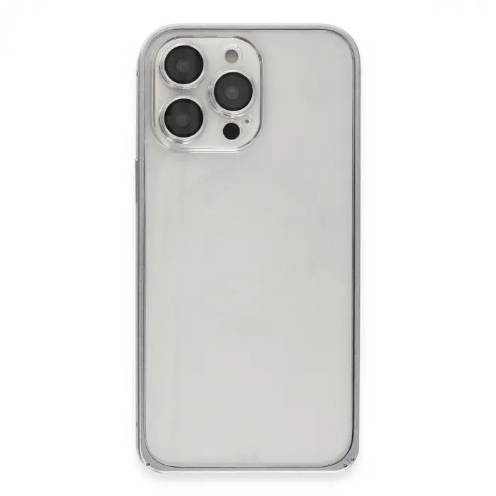 Joko  İphone 15 Pro Metal Bumper Mat Kapak - Gri