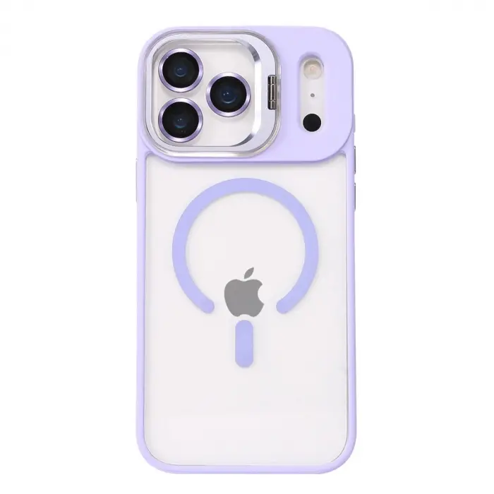Joko  İphone 17 Pro Max Remim Lensli Magsafe Standlı Kapak - Lila