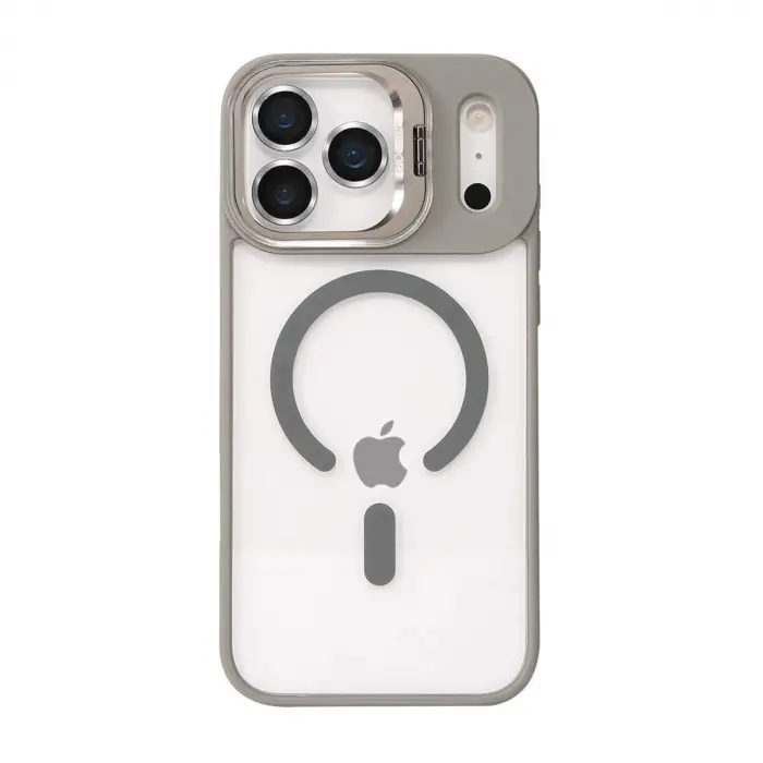 Joko  İphone 17 Pro Max Remim Lensli Magsafe Standlı Kapak - Titan Gri