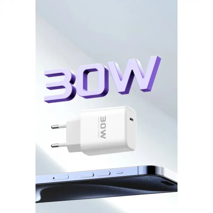 Joko Jk89 30w Type-c Çıkışlı Ekstra Dc66 1m Type-c To Lightning  Kablolu Pd Şarj  - Beyaz