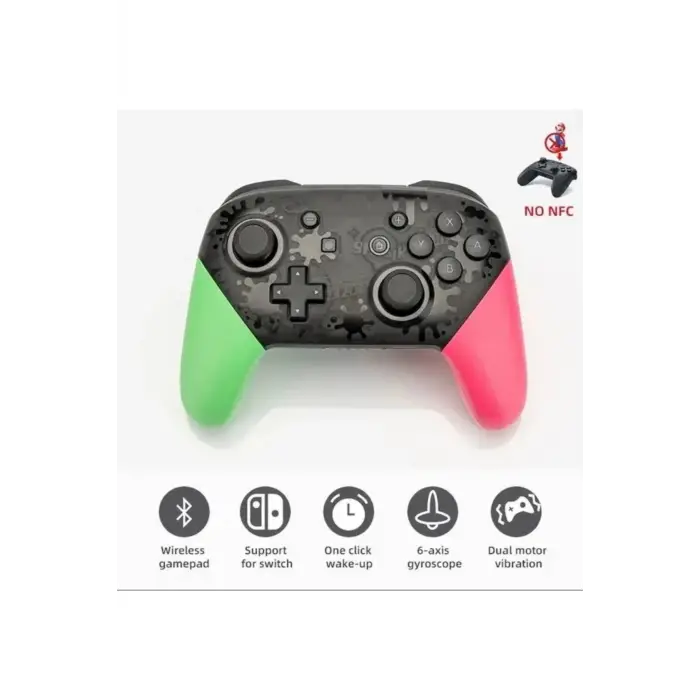Joystick Bluetooth bağlantılı yeşil renk Nintendo Switch uyumlu kablosuz oyun kolu