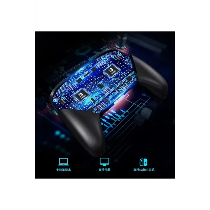 Joystick siyah Bluetooth bağlantılı Nintendo Switch uyumlu kablosuz gamepad oyun kolu