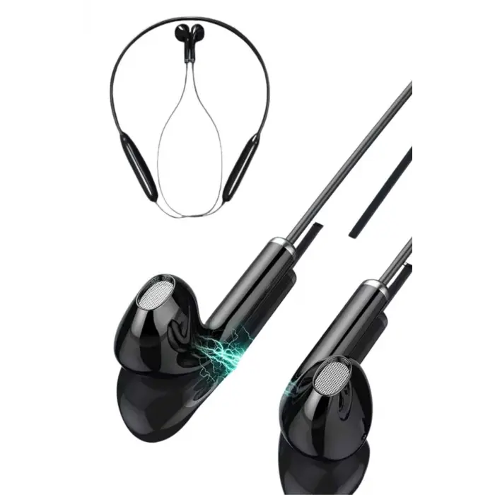 Kablolu Kulak İçi Bluetooth Kulaklık 100 Saat ANC Özellikli Boyun Bantlı