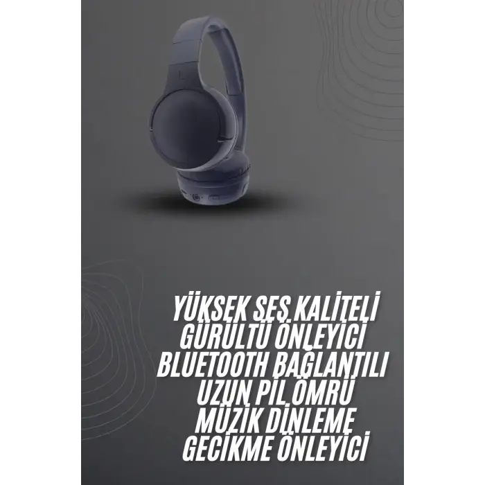 Kablosuz Bluetooth Kulaklık Kulak Üstü Ayarlanabilir Uzun Ömürlü Yeni Nesil