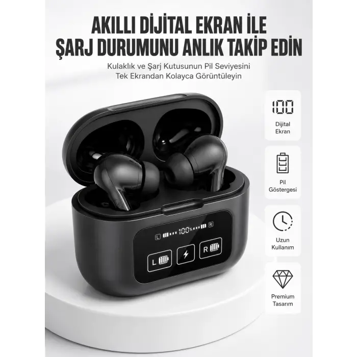 Kablosuz Bluetooth Kulaklık Pro Yeni Nesil Dokunmatik Kontrol