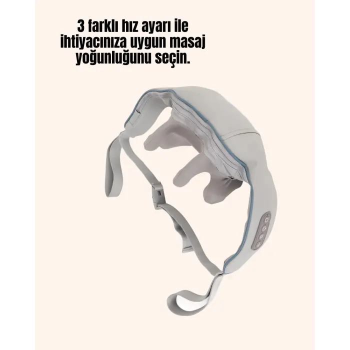 Kablosuz Boyun ve Omuz Masaj Aleti | Isıtmalı ve Yoğurmalı