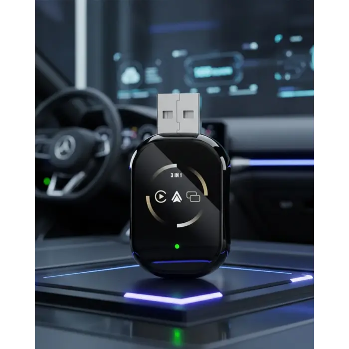 Kablosuz CarPlay ve Android Auto Adaptörü Tak Çalıştır Kullanım