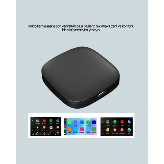 Kablosuz CarPlay ve Android Auto Dönüştürücü Adaptör
