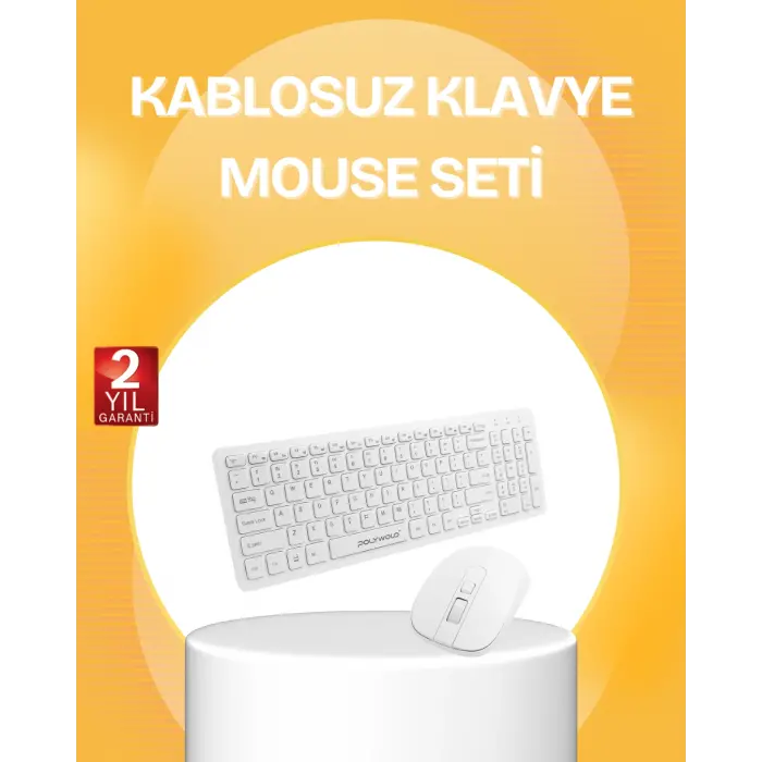 Kablosuz Klavye Mouse Takımı - Ergonomik Sessiz ve Enerji Tasarruflu