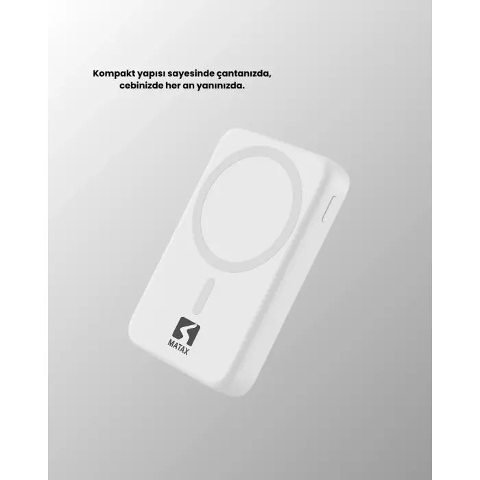 Kablosuz MagSafe Powerbank – iPhone Uyumlu, 10000 mAh, Isı Dağılımlı