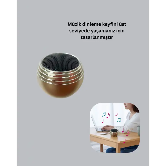 Kablosuz Mini Hoparlör Şarjlı TWS Destekli Kompakt Ses Sistemi