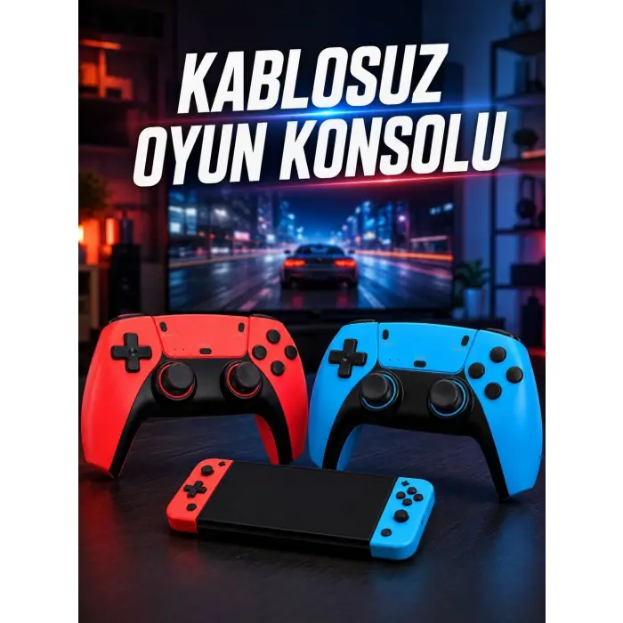 Kablosuz Oyun Konsolu HDMI Çıkışlı Çift Kontrolcülü Retro Oyun Seti