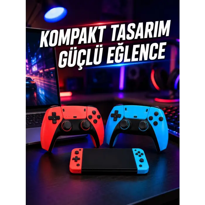 Kablosuz Retro Oyun Konsolu HDMI TV Bağlantılı Çift Gamepad Seti