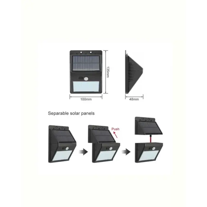 Kablosuz Solar LED Lamba | Bahçe Veranda Merdiven Işığı Otomatik Aç-Kapa Sensörlü Yeni Nesil