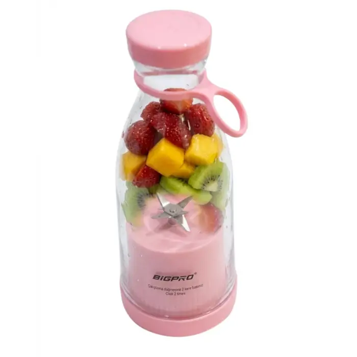 Kablosuz Taşınabilir Blender Smoothie Milkshake Hazırlama Tek Tuş Kullanım