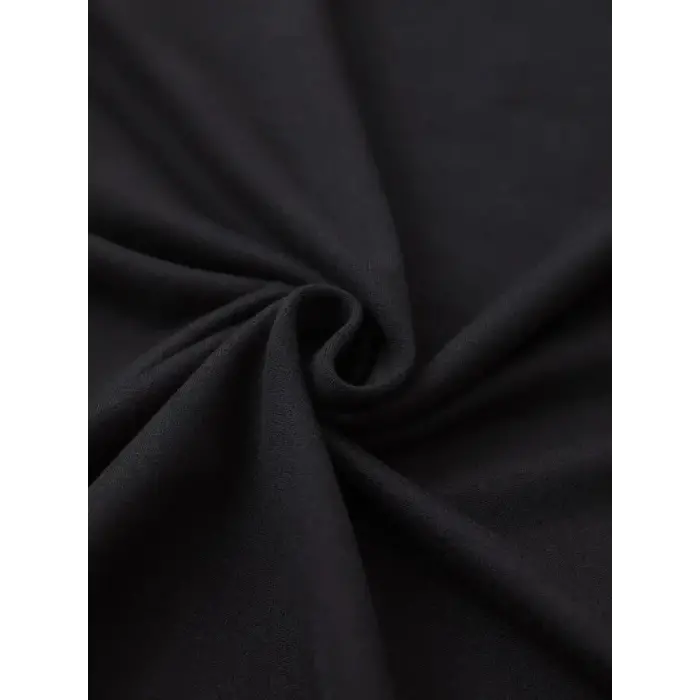 Kadın Tişört Shut Up Baskılı Kısa Kol Bisiklet Yaka T-Shirt - Siyah