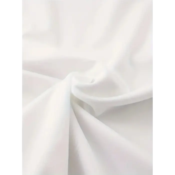 Kadın Kısa Kol Yazlık Tişört Bisiklet Yaka Baskılı Oversize T-Shirt - Beyaz