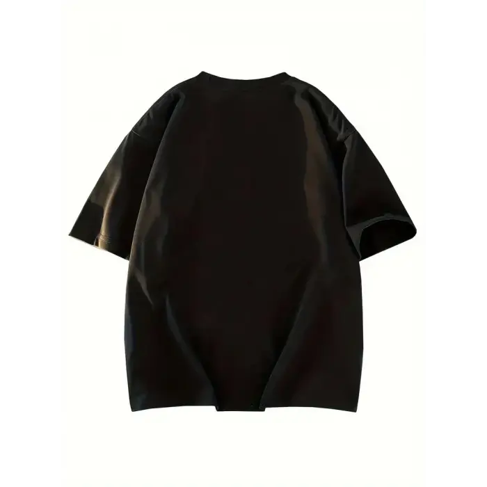 Kadın T-shirt Bisiklet yaka  NY Baskılı kısa kol Tişört - Siyah