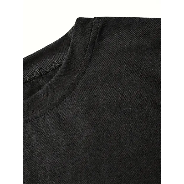 Kadın Tişört fiyonk baskılı Bisiklet yaka yazlık Kısa Kol oversize t-shirt - Siyah