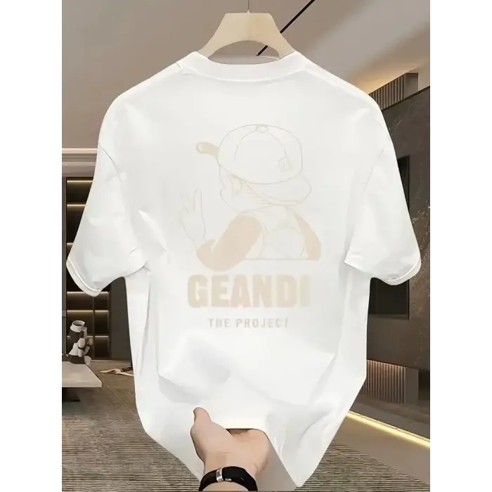 Kadın T-Shirt GANDHI The Project Baskılı Kısa Kollu tişört - Beyaz