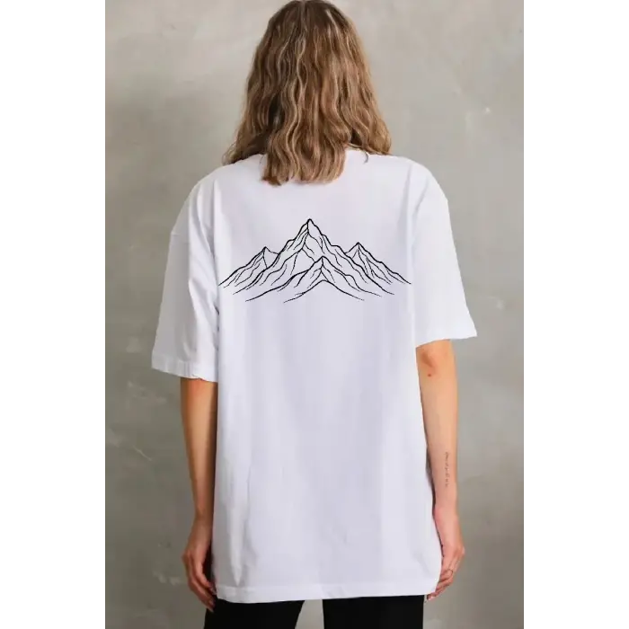 Kadın T-Shirt Nihilist Penguen Baskılı Bisiklet Yaka Kısa kol yazlık Tişört - Beyaz
