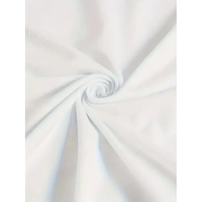 Kadın T-Shirt Ördek Baskılı Bisiklet Yaka Kısa kol Tişört - Beyaz