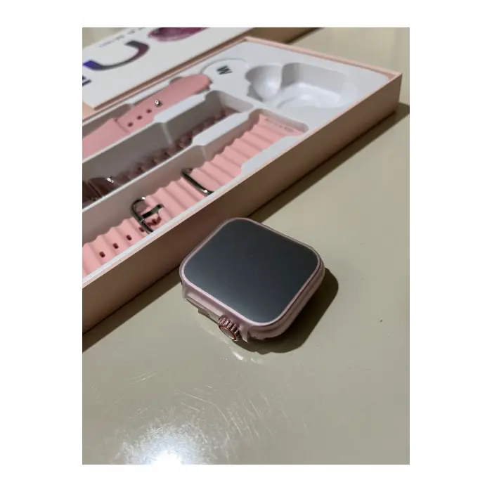 Kadınlar İçin Pembe Akıllı Saat, GPS ve Nabız Sensörlü, Suya Dayanıklı, 2.2 İnç Ekran